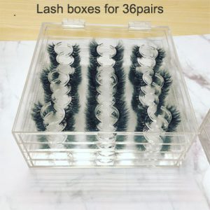 clear lash book boxes for 36pairs